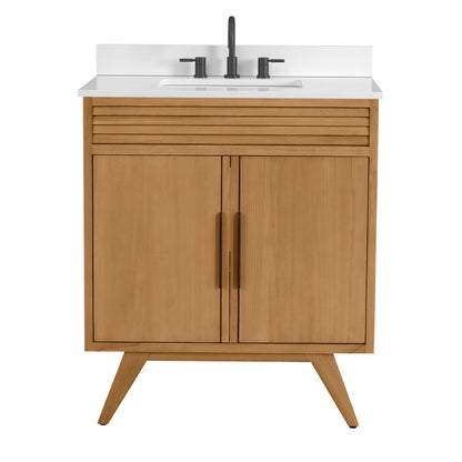 Taylor 30" Freestanding Bathroom Vanity with Stone Top and Vitreous China Undermount Sink
