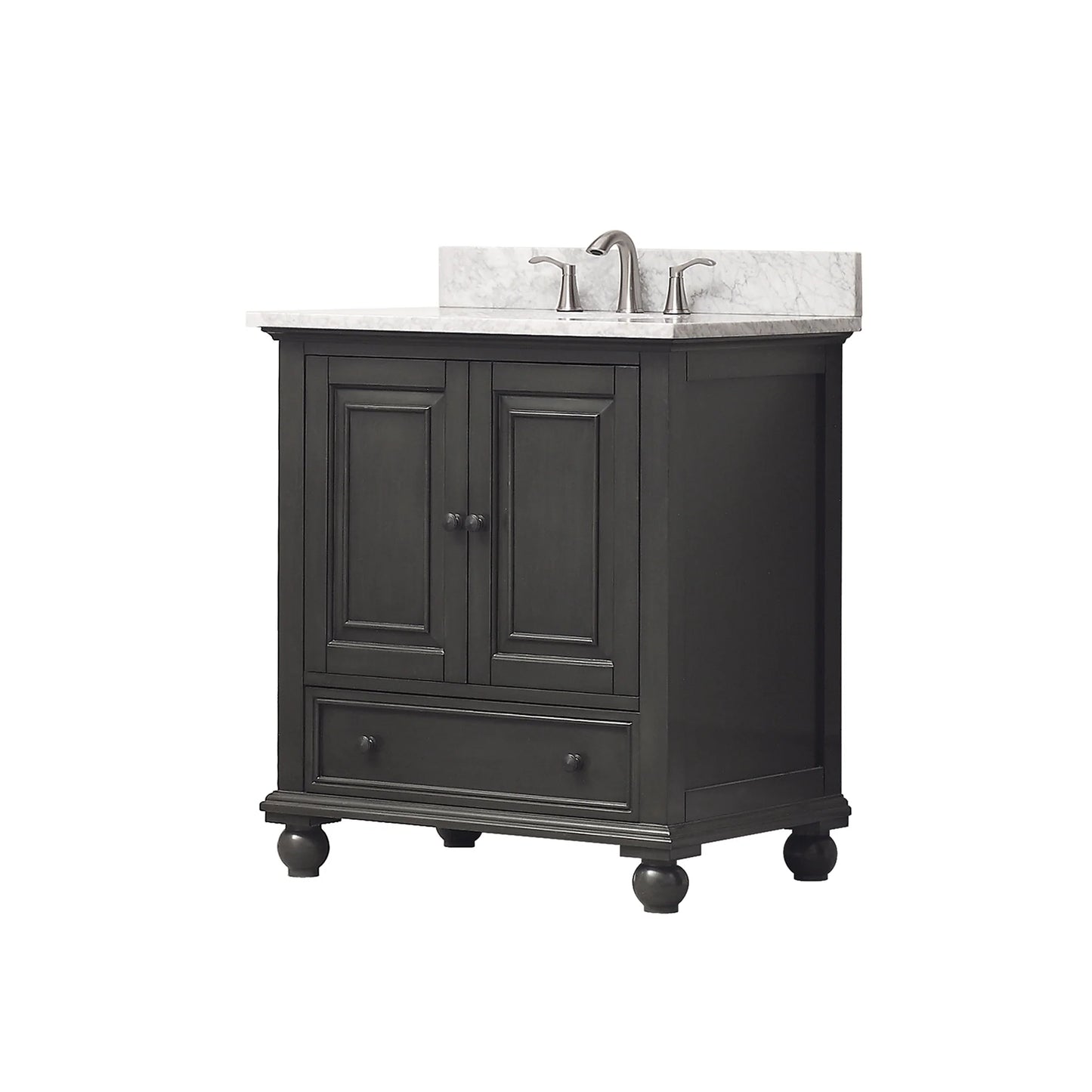 Carrara White Marble Top With Sink  Modern Bathroom Vanity - KBF Home Improvement