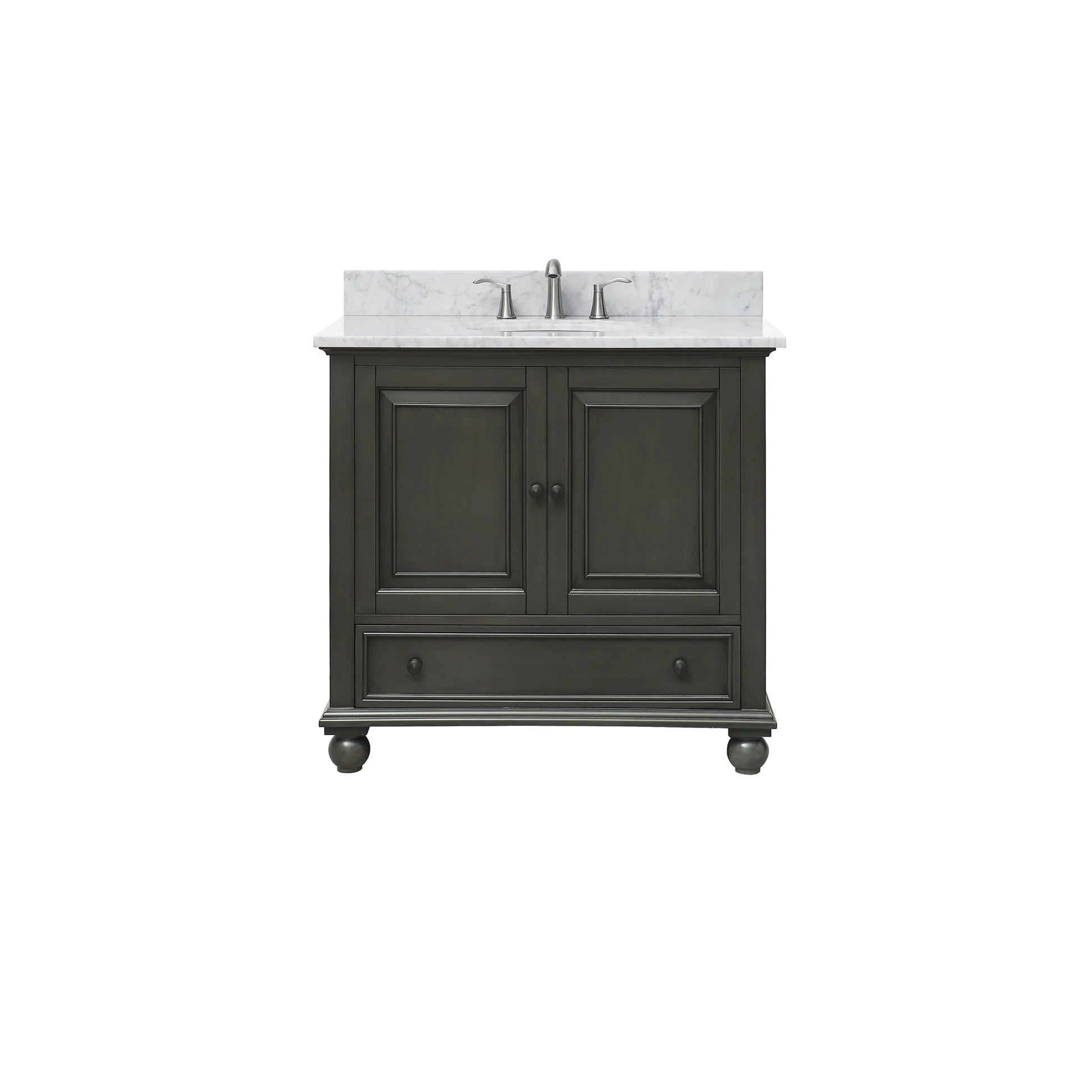 Carrara White Marble Top With Sink  Modern Bathroom Vanity - KBF Home Improvement