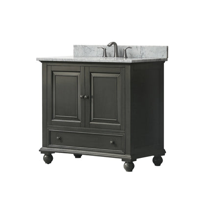 Carrara White Marble Top With Sink  Modern Bathroom Vanity - KBF Home Improvement