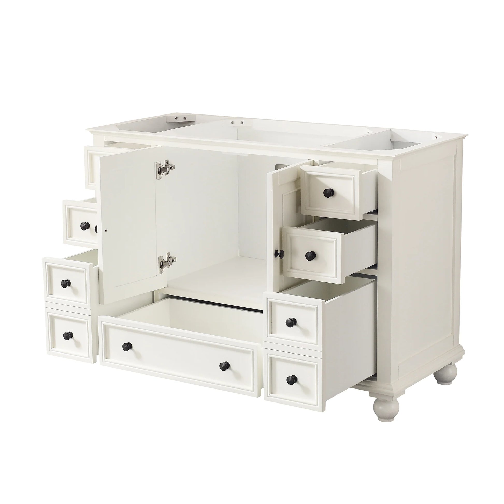 Thompson 48" Modern Bathroom Vanity Features 9 storage spaces | KBH Home