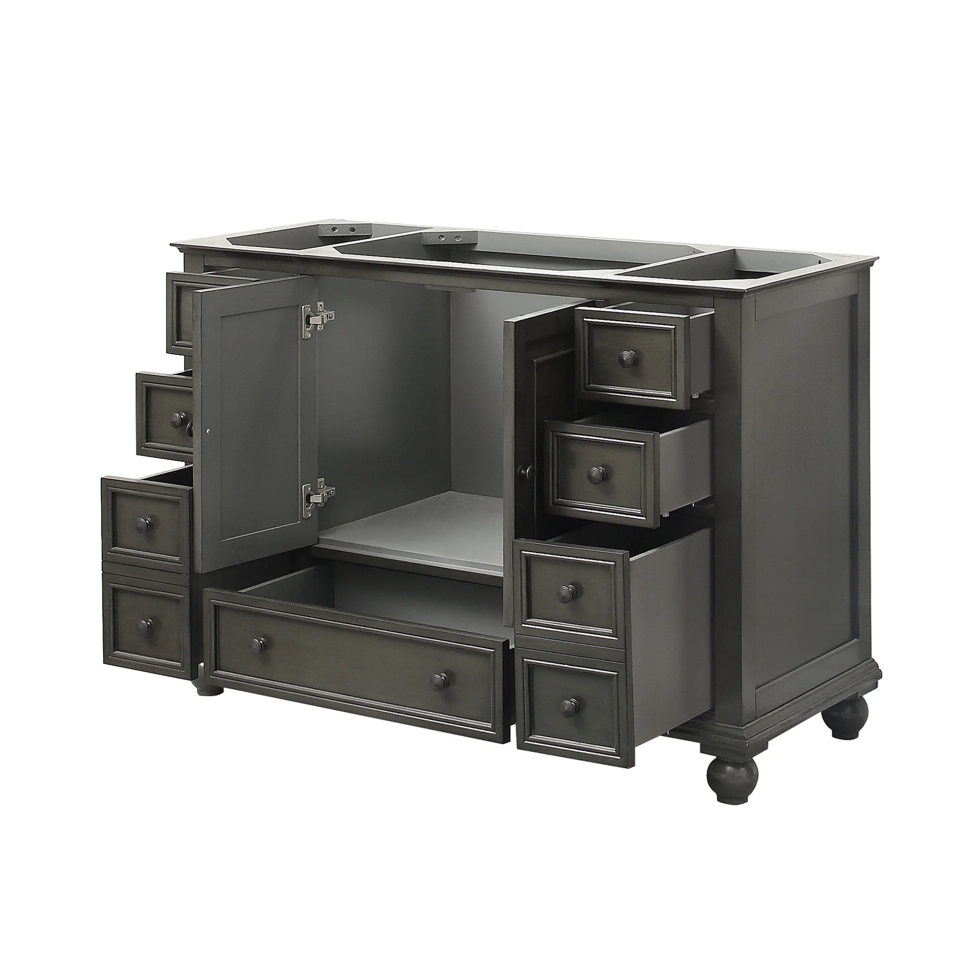Thompson 48" Modern Bathroom Vanity Features 9 storage spaces | KBH Home