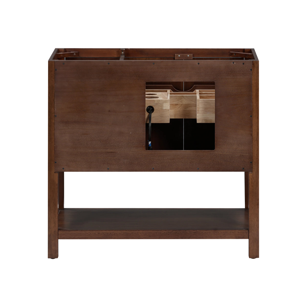 Zoe 36" Freestanding Bathroom Vanity with Pure White Quartz Top and Vitreous China Undermount Sink
