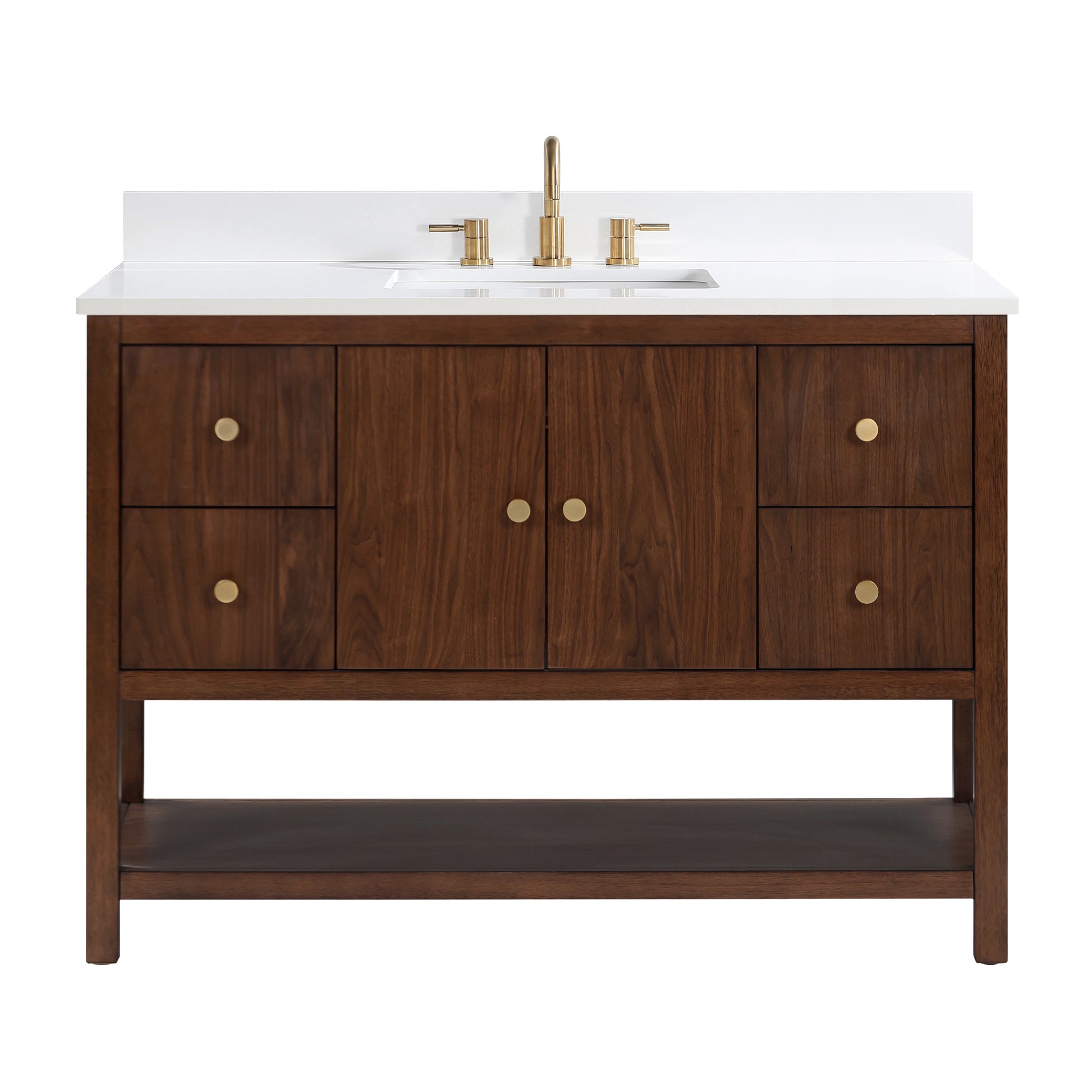 Additional view 1 of Zoe 48 inch freestanding bathroom vanity