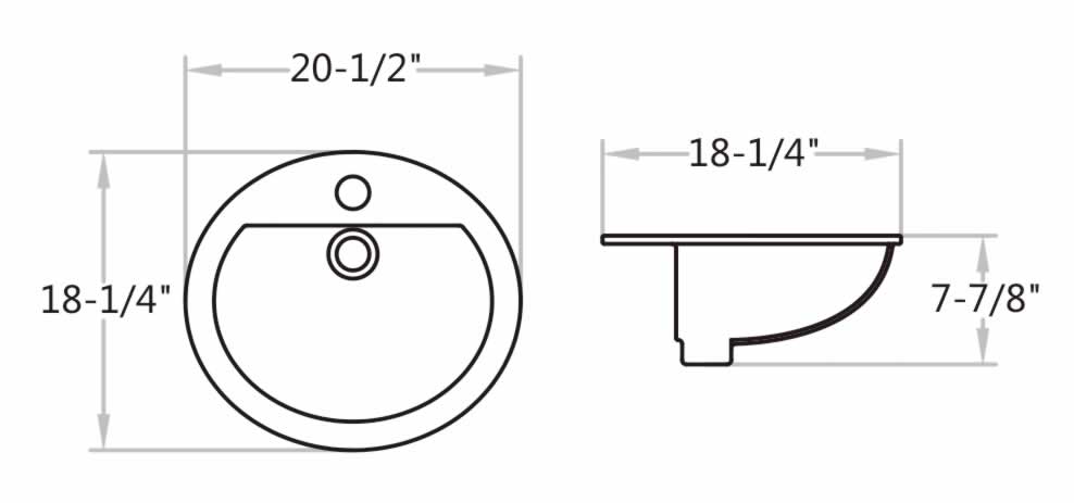 Bartholomew Round Top-Mount Sink