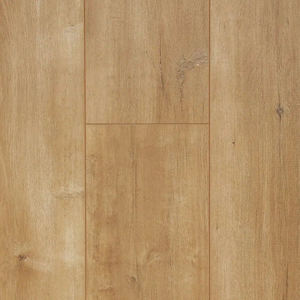 7 Kingdoms Castle Rock water resistant laminate flooring, AC4 commercial grade, EIR texture, semi-matte wood look