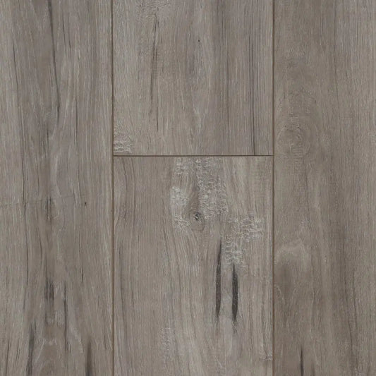 7 Kingdoms Winter Fall water resistant laminate flooring, semi-matte wood look, bevel edges, 48 by 9 inch boards