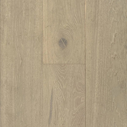 Elegant Solar Wind engineered European oak flooring, white washed, wire brushed, 9/16 inch thick, 9 inch boards