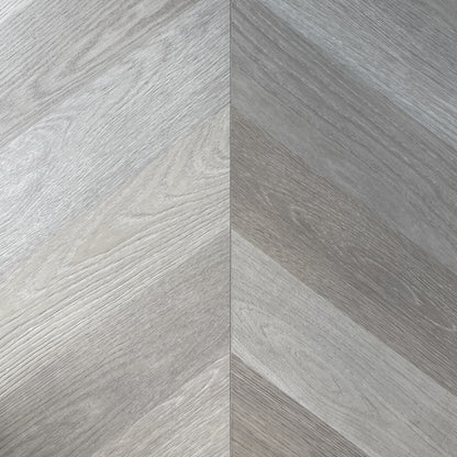 Gulf Shores Cancun waterproof SPC chevron vinyl plank flooring, 60 by 12 inch planks, micro-bevel edges