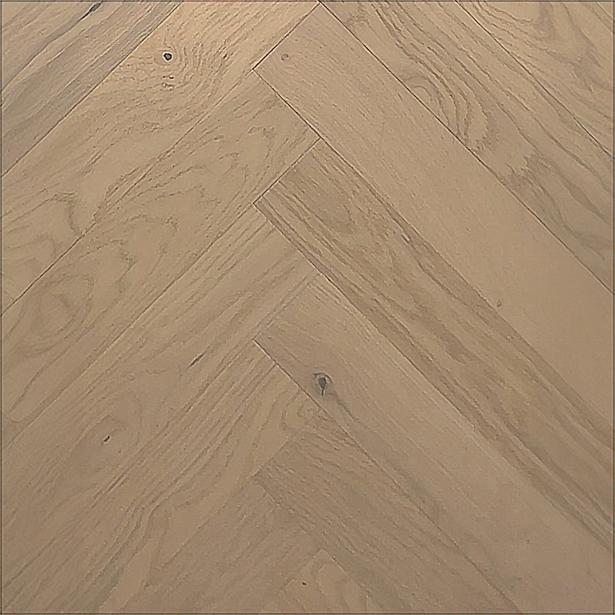 Herringbone Sahara Oak engineered European white oak flooring, herringbone blocks, wire brushed, matte UV lacquer