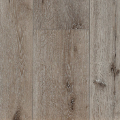 Isla Santorini waterproof SPC vinyl plank flooring, semi-matte wood look, attached 1.5 mm IXPE pad