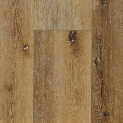 Isla Tahiti waterproof SPC vinyl plank flooring, 9 inch wide planks, bevel edges, semi-matte wood look