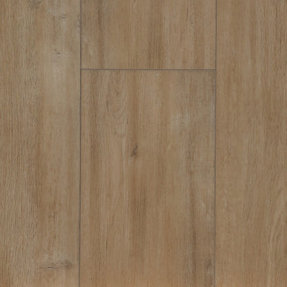 Mediterranean Sea Crete waterproof SPC vinyl plank flooring, attached 1.5 mm IXPE pad, beveled 60 inch planks