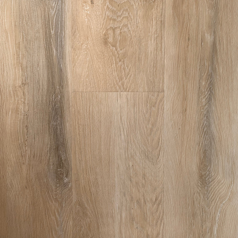 Oasis Haze waterproof SPC vinyl plank flooring, Unipush click-lock, 72 inch long planks, semi-matte wood look