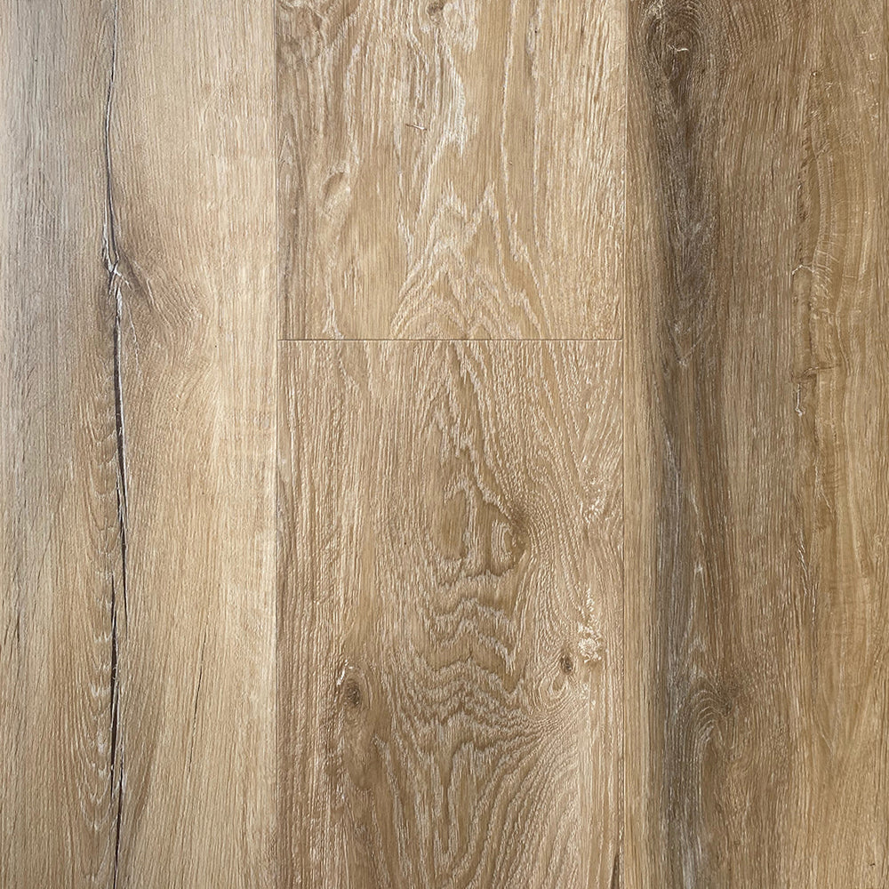 Oasis Lush waterproof SPC vinyl plank flooring, EIR texture, semi-matte wood look, 7 mm core