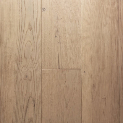 Playa Grande Malibu engineered European oak flooring, 3 mm wear layer, wire brushed, 7 inch wide boards