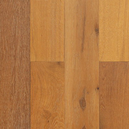 Summit Mountain Copa Coast engineered European oak flooring, wire brushed, matte UV lacquer, 6 inch wide boards