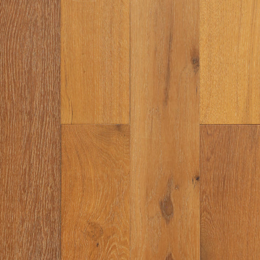 Summit Mountain Copa Coast engineered European oak flooring, wire brushed, matte UV lacquer, 6 inch wide boards