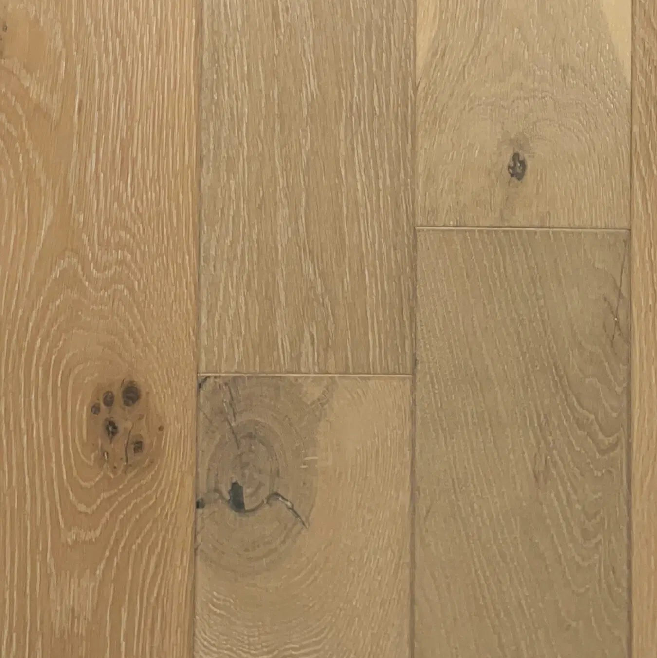 Summit Mountain Sunrise engineered European oak flooring, wire brushed, aluminum oxide finish, 6 inch boards
