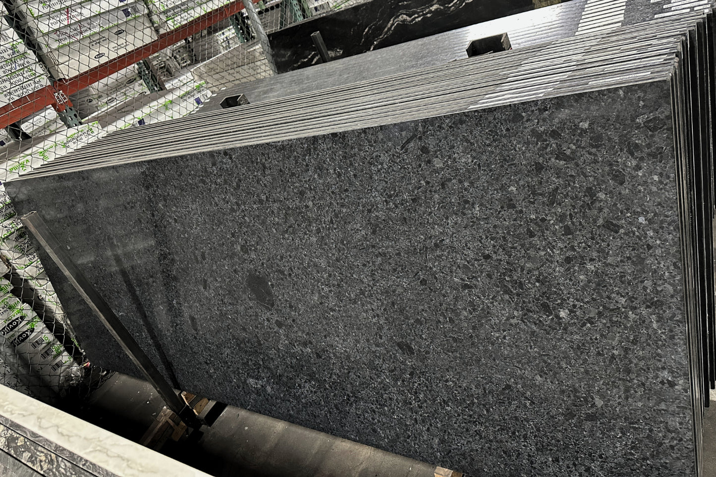 BCS-Angola Black Antique Leather Granite Slab