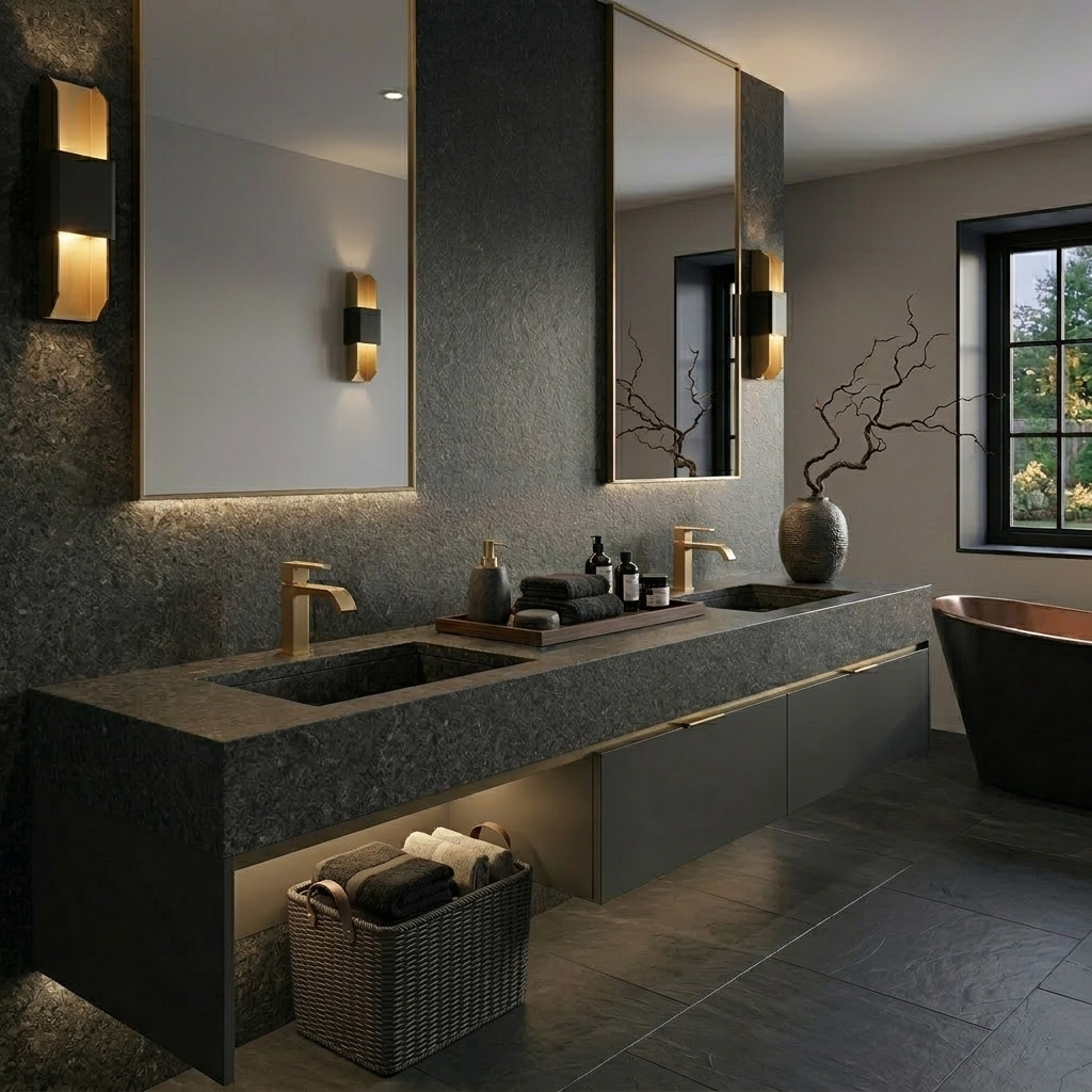 BCS-Angola Black Antique Leather Granite Slab