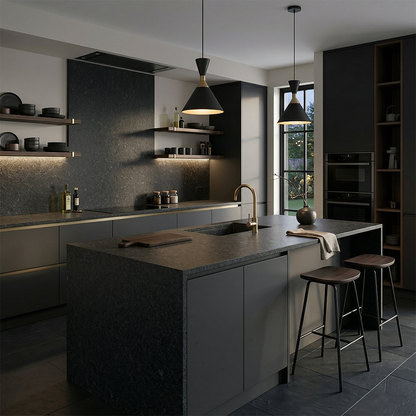 BCS-Angola Black Antique Leather Granite Slab