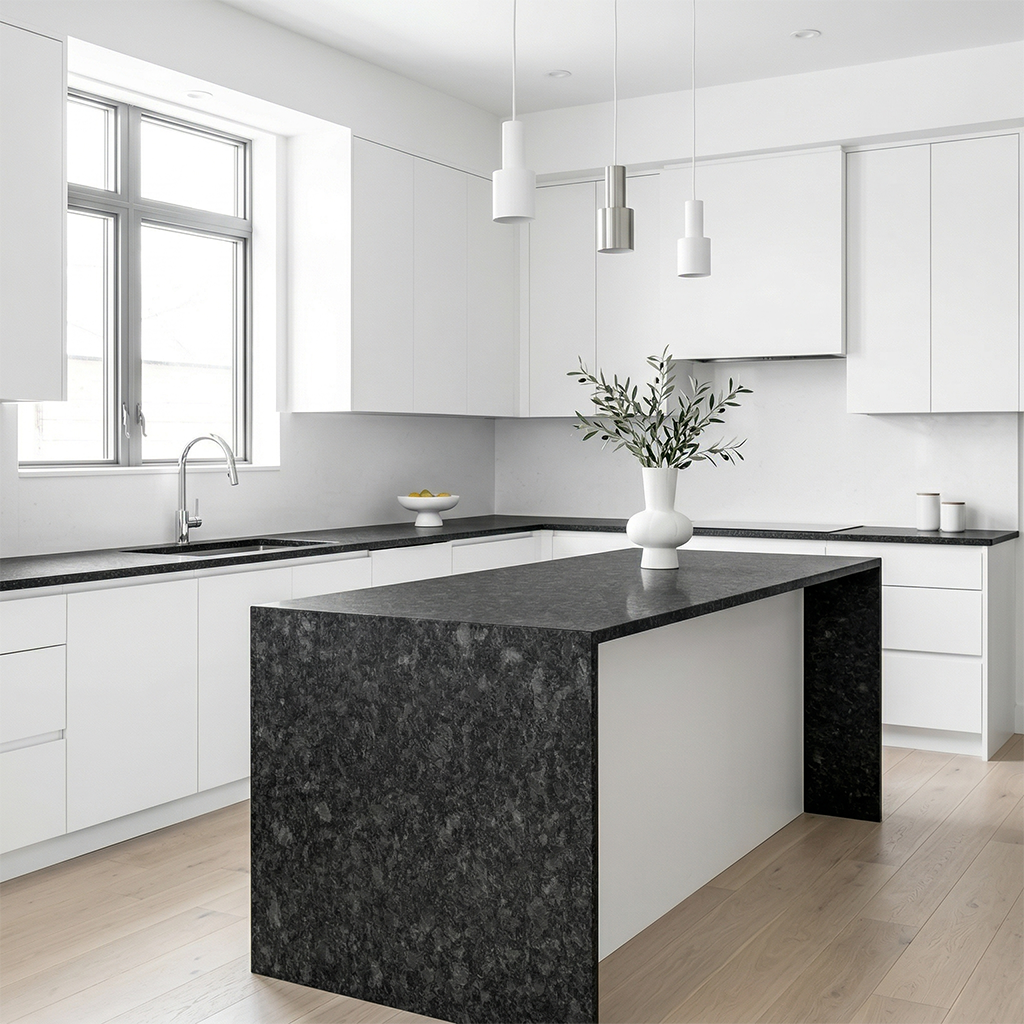 BCS-Angola Silver Black Granite Slab