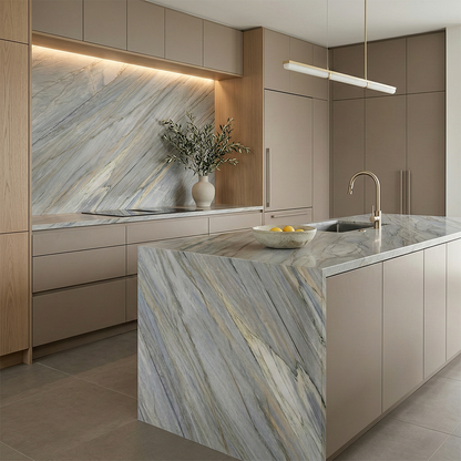 BCS-Aurora Blue Brazilian Quartzite Slab