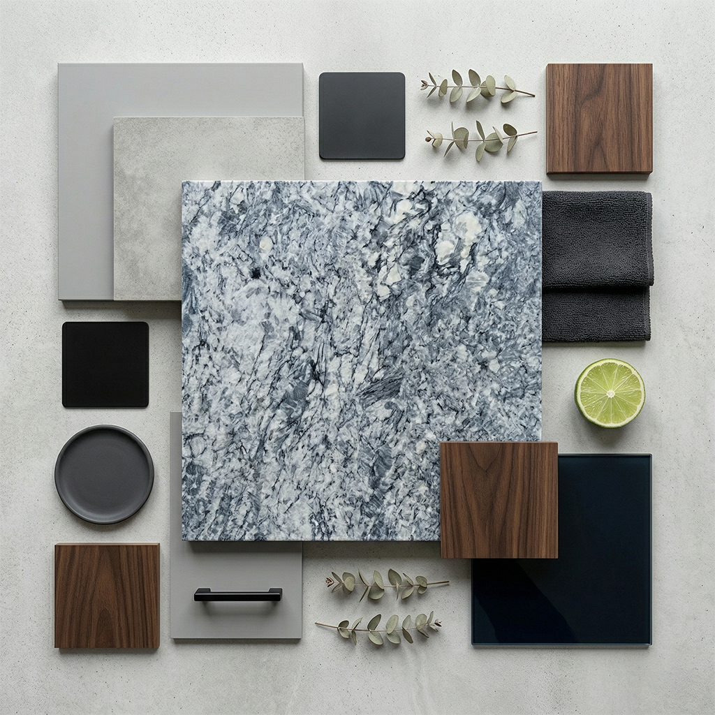 BCS-Blue Thoria Asian Granite Slab