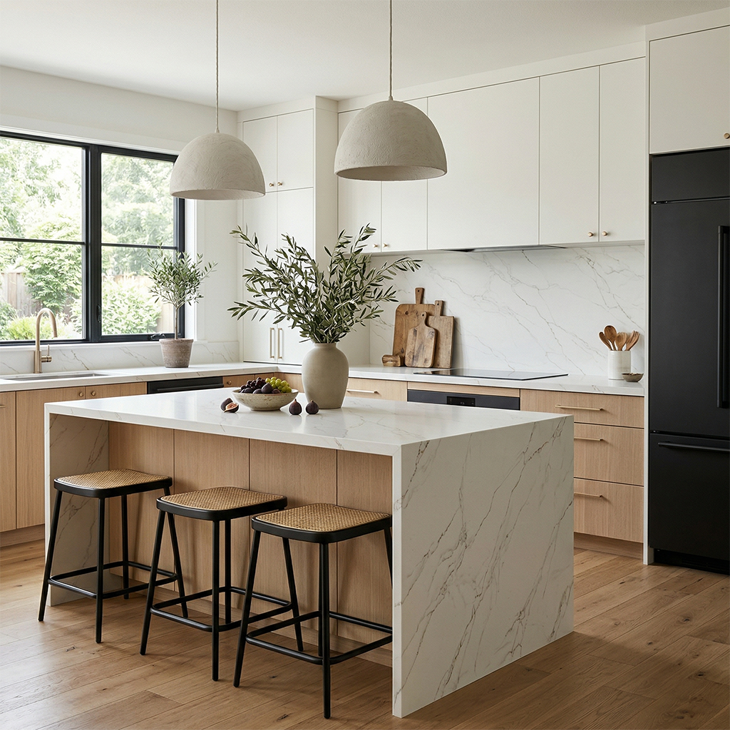BCS-Calacatta Apuno Quartz Slab