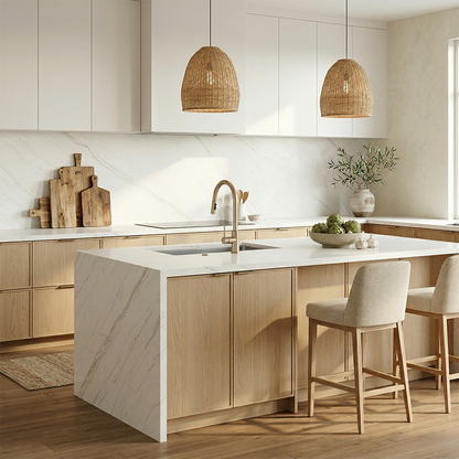 BCS-Calacatta Aurora Quartz Slab