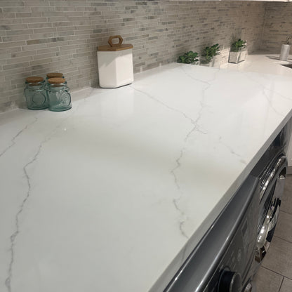 Additional view 10 of the Calacatta Dream engineered quartz slab