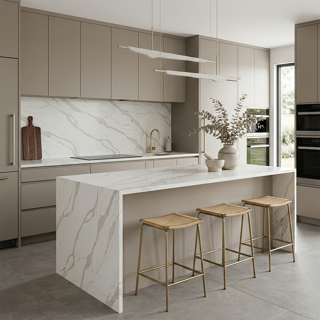 BCS-Calacatta Luxe Quartz Slab