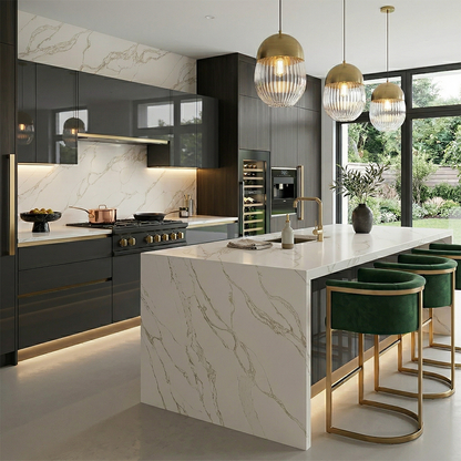 BCS-Calacatta Midas Quartz Slab