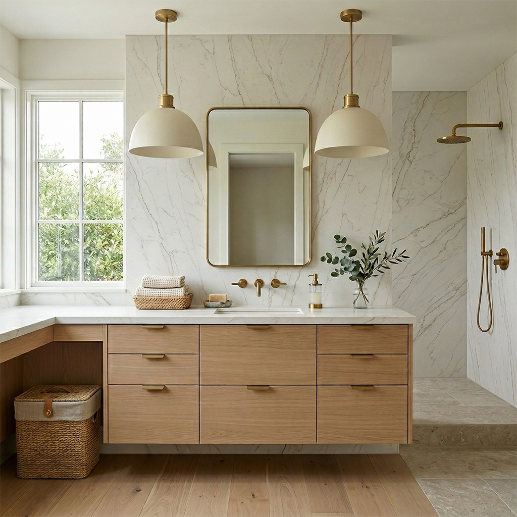 BCS-Calacatta Mist Quartz Slab