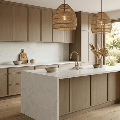 BCS-Dove White Quartz Slab