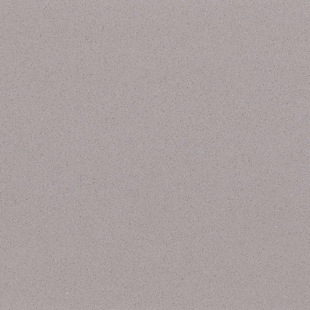 French Grey engineered quartz slab, solid grey with fine grain, polished finish