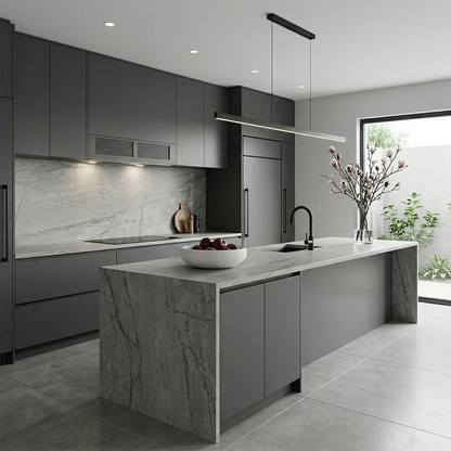 BCS-Platinum Grey Brazilian Quartzite Slab