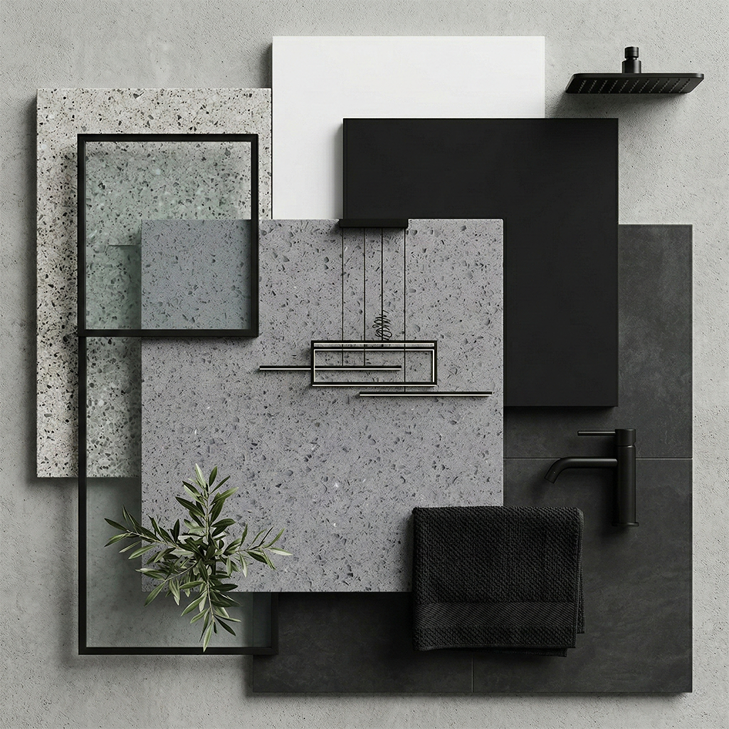 BCS-Sparkling Grey Quartz Slab