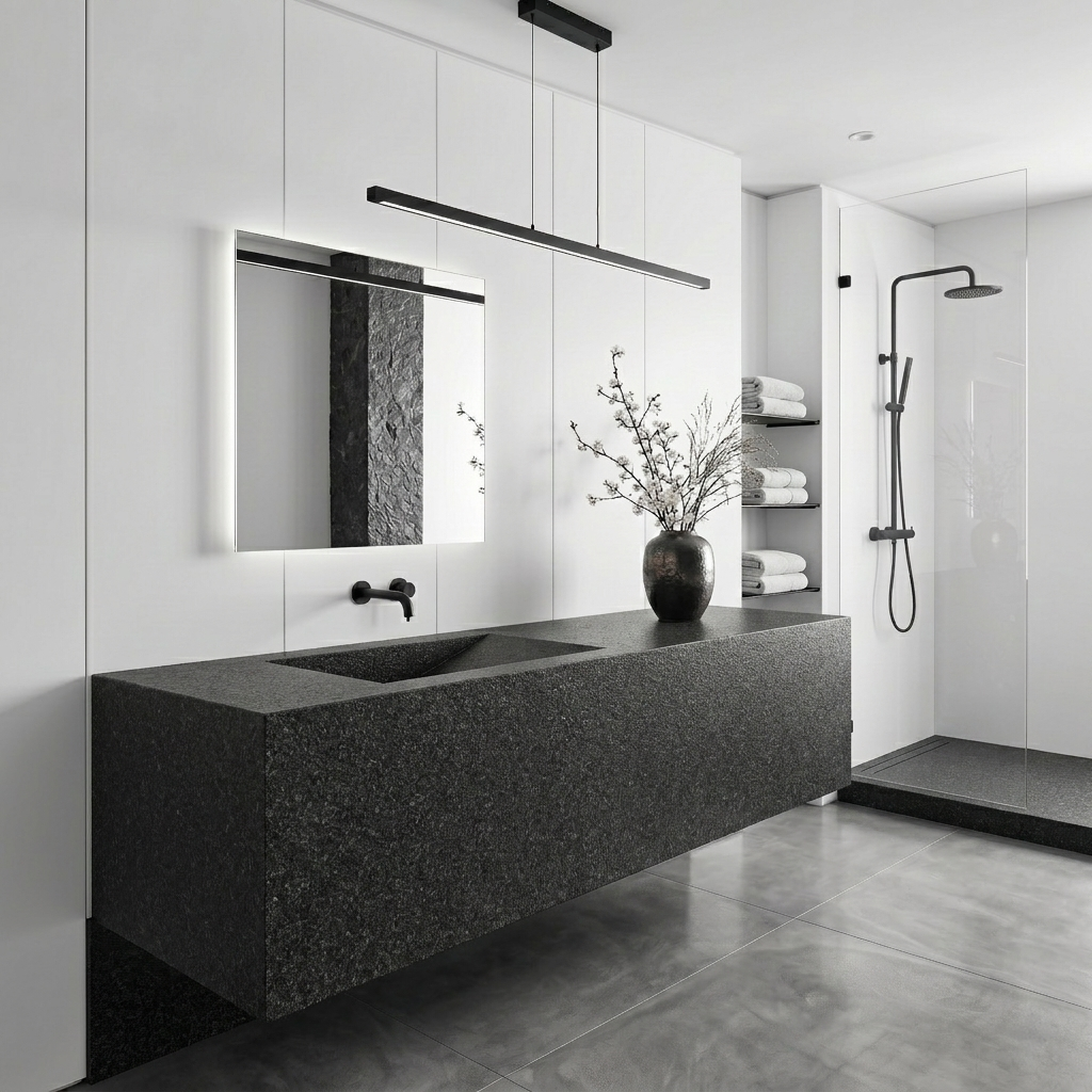 BCS-Steel Grey Asian Leather Granite Slab