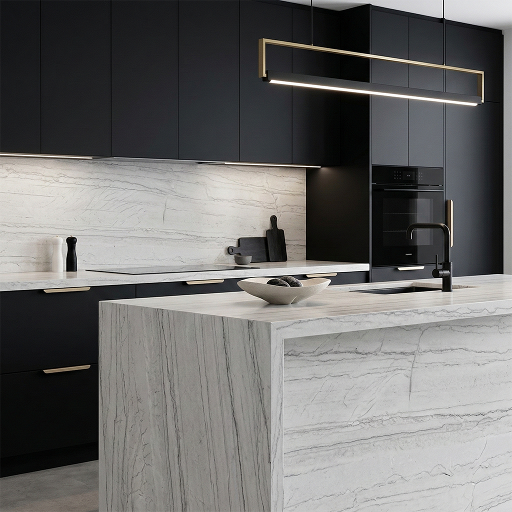 BCS-White Macaubas Brazilian Quartzite Slab
