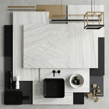 BCS-White Macaubas Brazilian Quartzite Slab