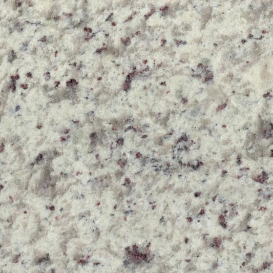 White Rose granite slab, brown base with black and white cloudy granite pattern, polished finish