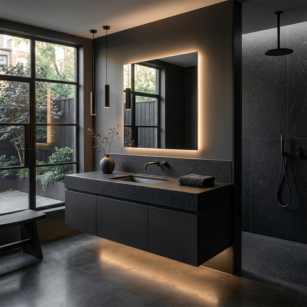 BCS-Zimbabwe Black Leather Granite Slab