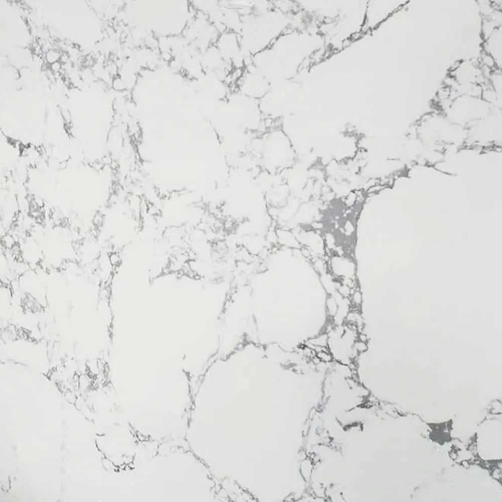 Calacatta White Marble Composite Shower Wall Panel, veined stone look marble composite shower wall cladding