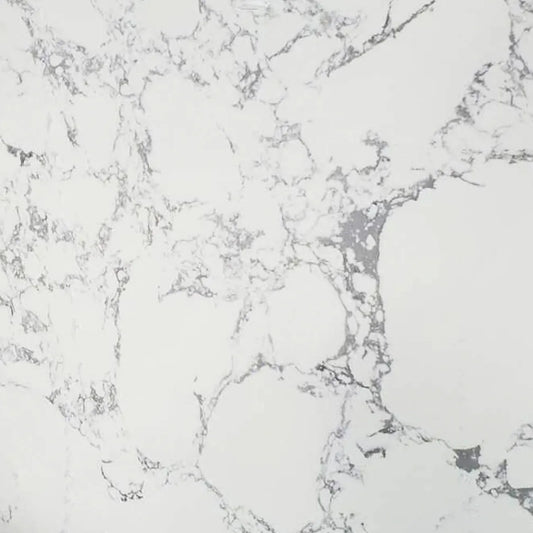 Calacatta White Marble Composite Shower Wall Panel, veined stone look marble composite shower wall cladding