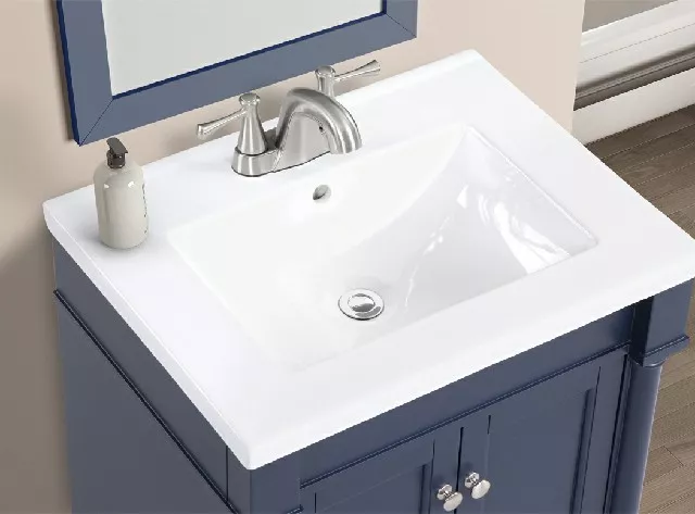 Adriano 24" Freestanding Bathroom Vanity with Porcelain Integrated Sink Top