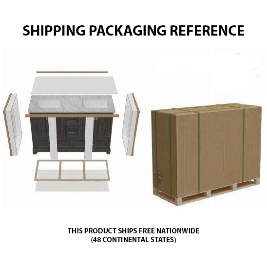 Shipping Packaging Reference Arborweave 48 Bathroom vanity with quartz top | KBH Home