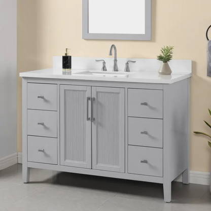 Arlington 48" Freestanding Bathroom Vanity with Sintered Stone Top and Vitreous China Undermount Sink