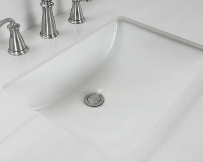 Arlington 60" Freestanding Bathroom Vanity with Sintered Stone Top and Vitreous China Undermount Sinks